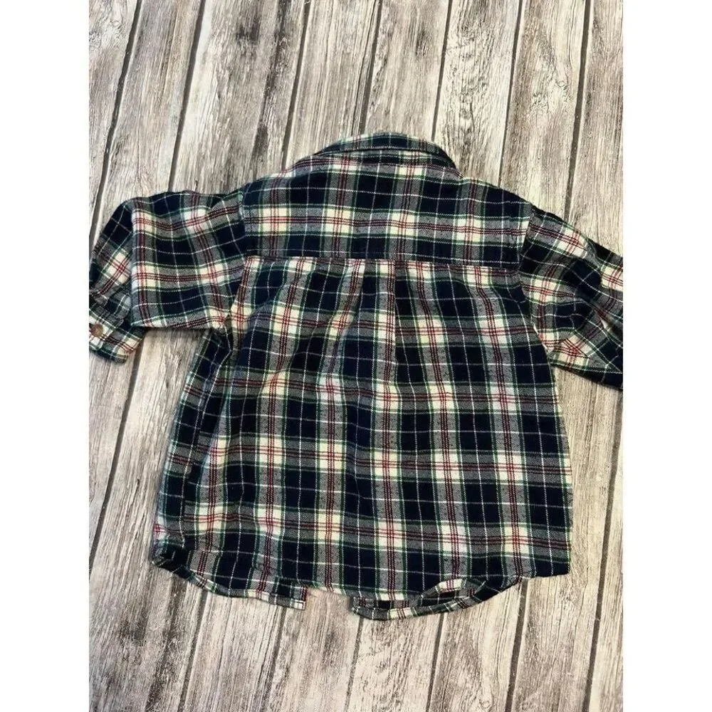Boys Oshkosh flannel size 18‎ months long sleeve